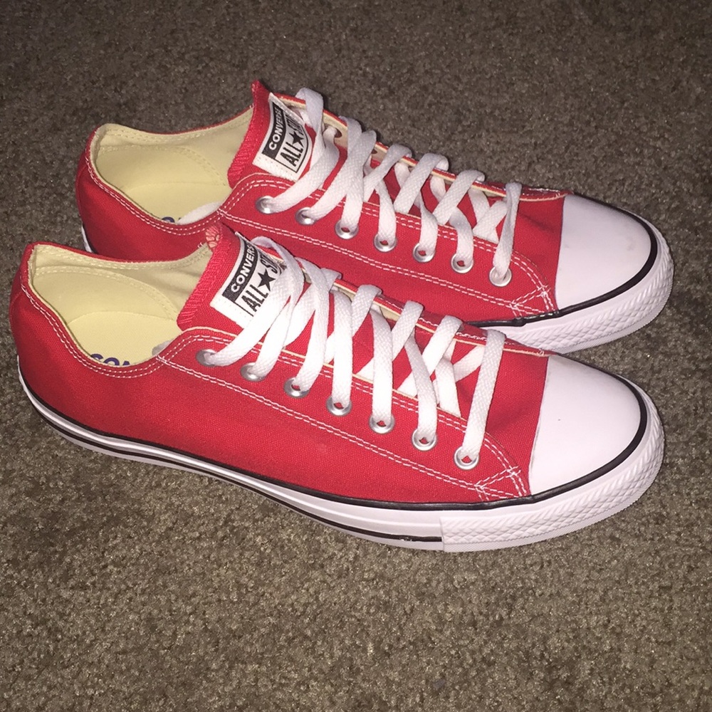 Men’s Red Converse Sneakers Size 10